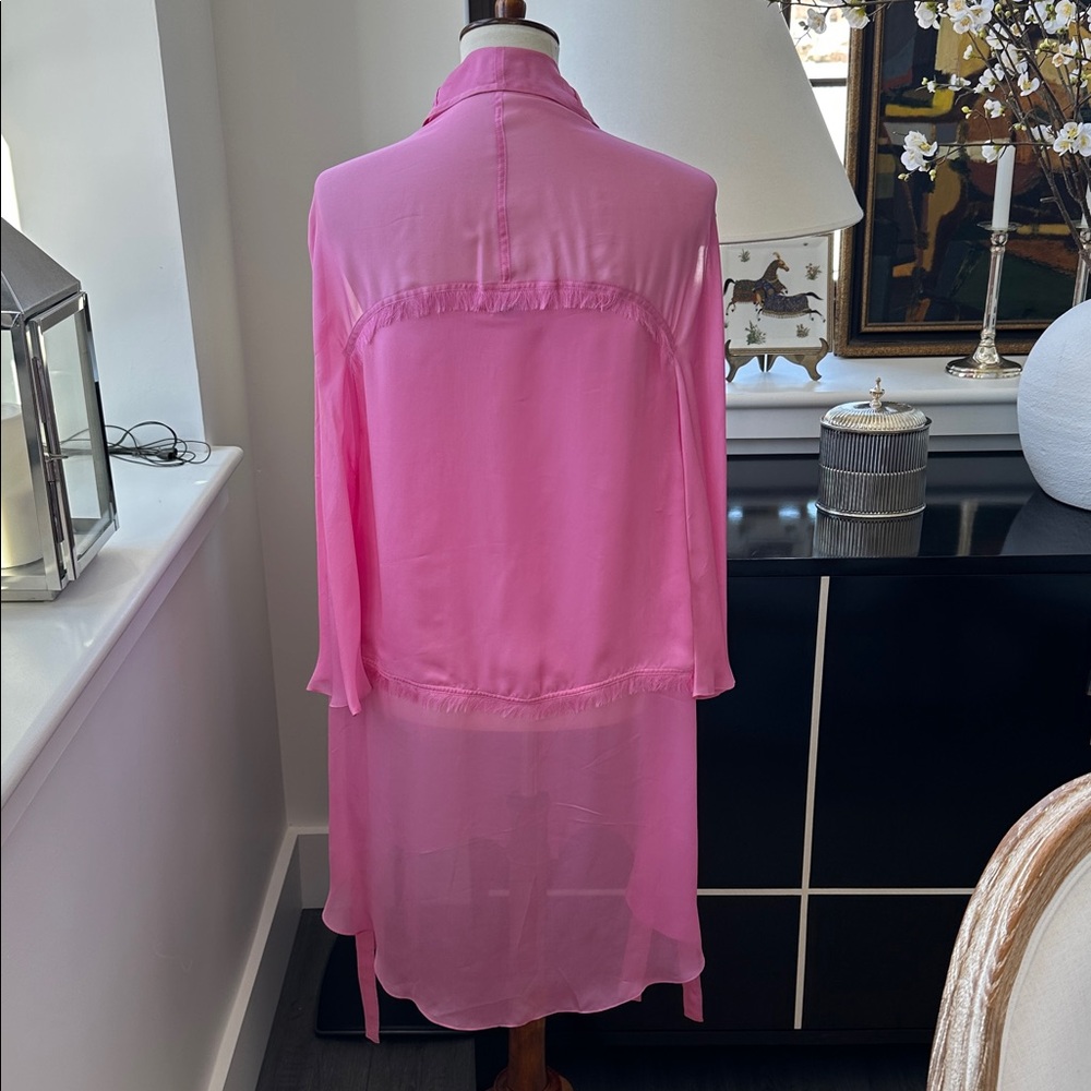 Chado Ralph Rucci Silk Chiffon Tunic S/M - Picture 3 of 14